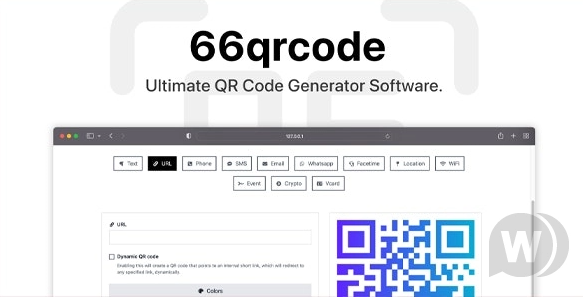 66qrcode v37.0.0 – 通用二维码生成器 (SAAS)