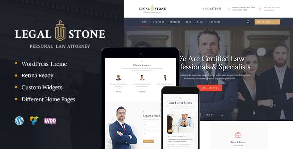 Legal Stone v1.2.2 – WordPress 律师主题插图