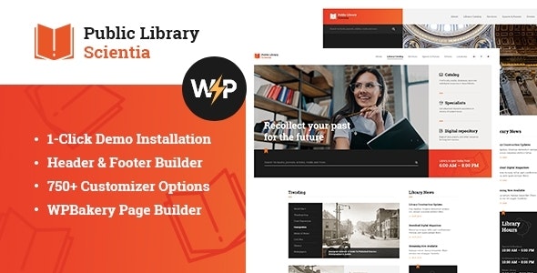 Scientia v1.0.2 –  WordPress公共图书馆和书店教育主题插图