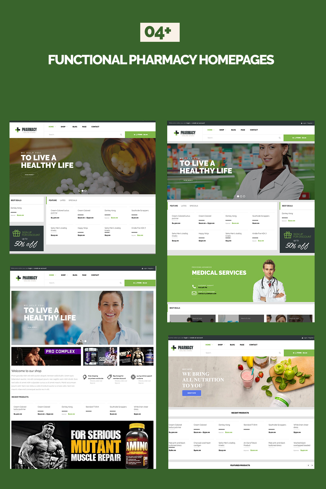 Pharmacy v4.2.0 – WooCommerce WordPress 响应式主题插图(1)