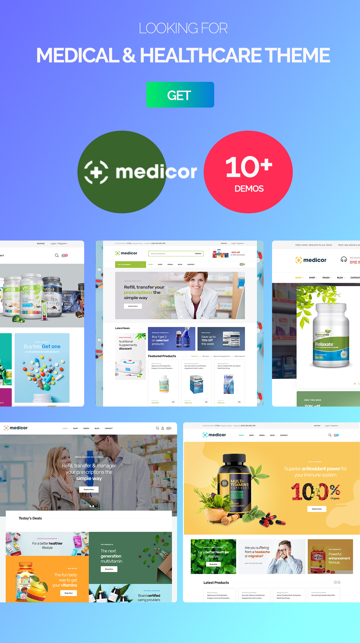 Pharmacy v4.2.0 – WooCommerce WordPress 响应式主题插图(2)