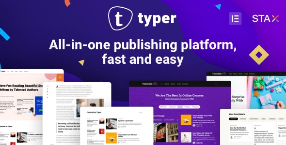 Typer v1.20.0 – 惊人的博客和多作者发布主题插图