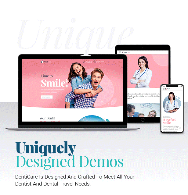 DentiCare v1.3.6- 牙科诊所 WP 模板插图(1)