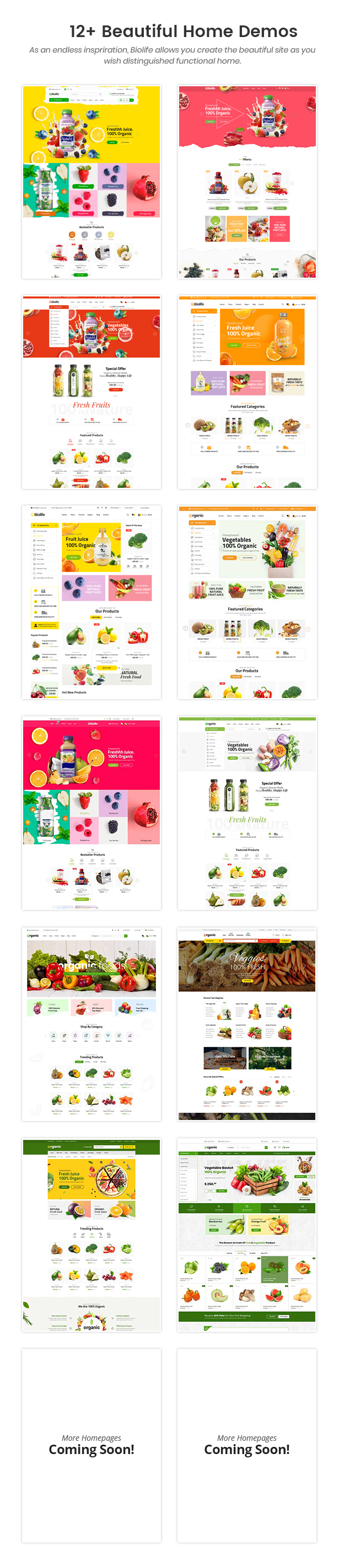 Biolife v3.0.3 – 有机食品 WordPress 主题插图(1)
