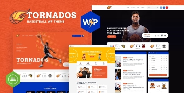 Tornados v1.1.4 –  WordPress NBA球队主题插图
