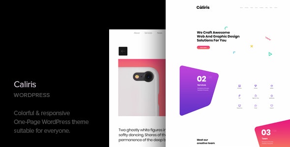 Caliris v1.5 – 响应式一页 WordPress 主题插图