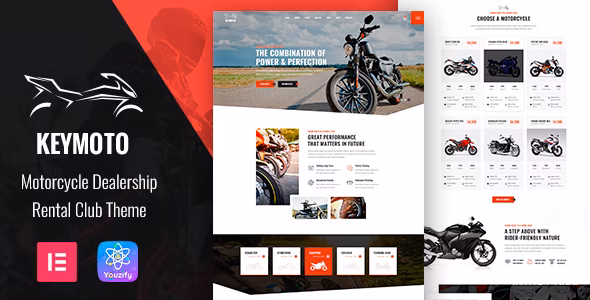 Keymoto v1.0.6 – WordPress 摩托车俱乐部主题插图