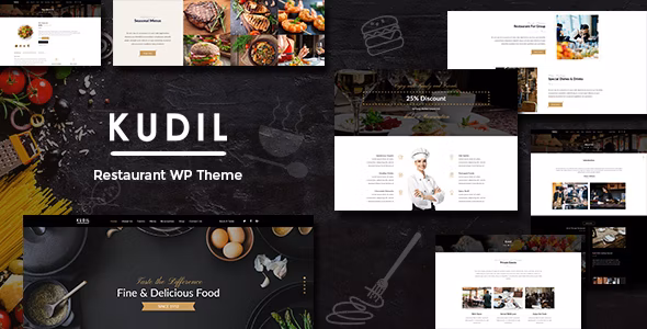Kudil v2.5 – 咖啡厅、餐厅 WordPress 主题插图