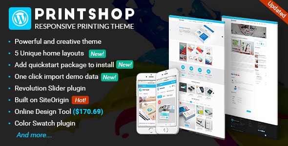 Printshop v4.8.0 – WordPress 响应式打印主题插图