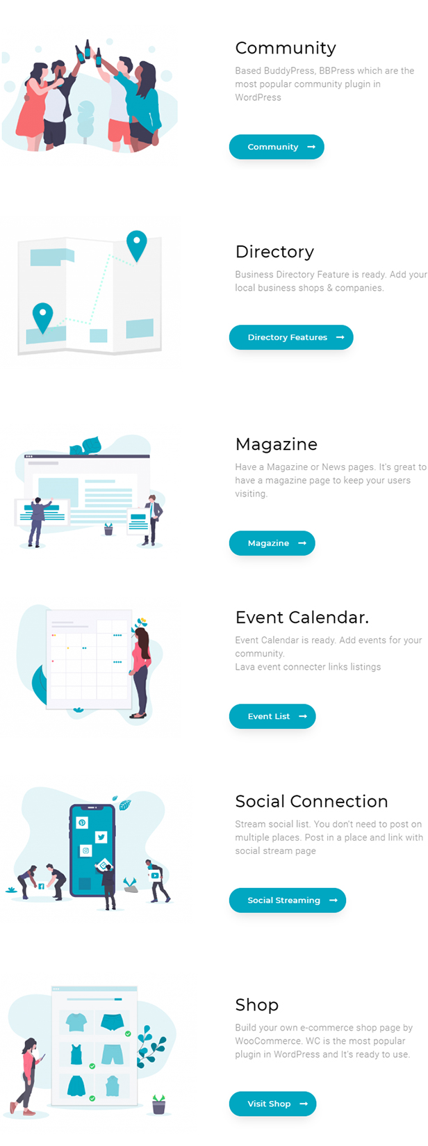 Lynk v3.8.0 – WordPress 社交网络和社区主题插图(2)