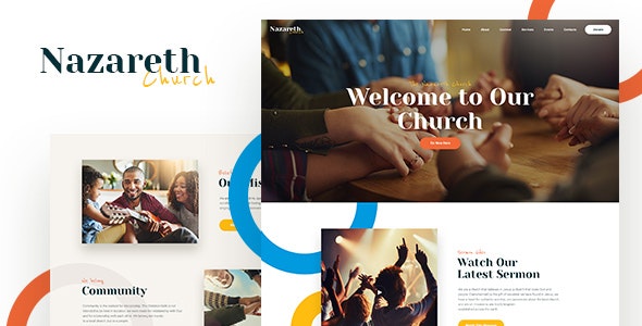 Nazareth v1.0.11 –  WordPress教会与宗教主题插图