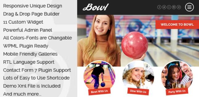 Bowl v1.6.2 –  WordPress 响应式保龄球中心主题插图