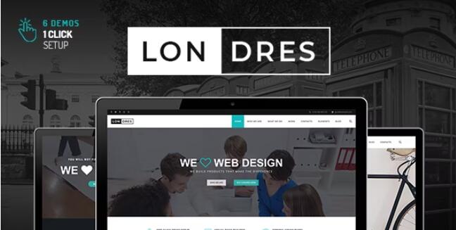 Londres v1.9.1 –  WordPress 时尚的多概念主题插图