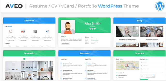 Aveo v1.4.2 – WordPress 设计师主题插图