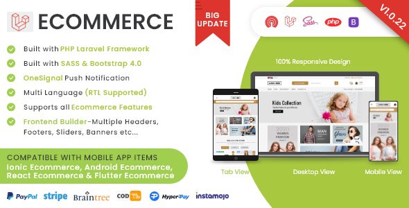 Laravel Ecommerce – Universal Ecommerce/Store Full Website with Themes and Advanced CMS/Admin Panel 1.1.6插图
