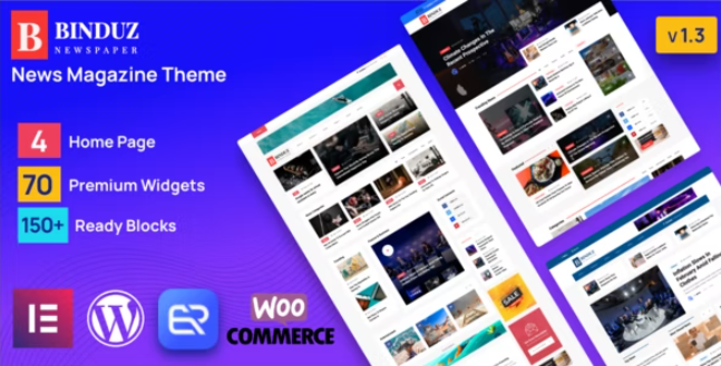 Binduz v1.3 – WordPress 新闻杂志主题插图