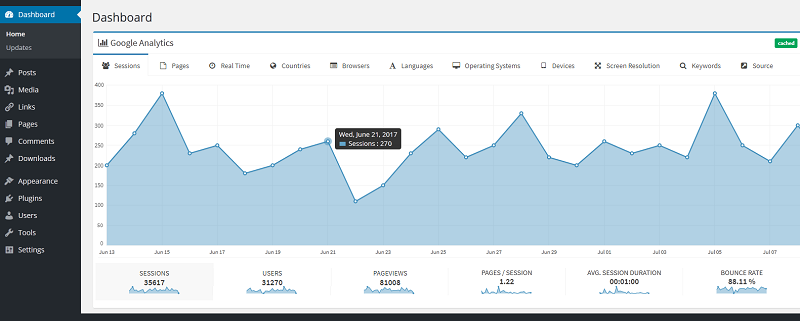 Lara’s Google Analytics Widget Pro v3.3.3 – WordPress 谷歌分析插件插图