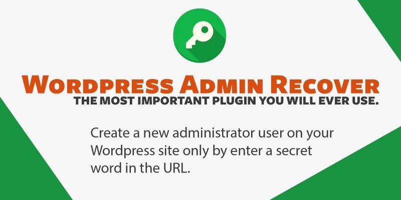 WordPress Admin Recover v1.0 – WordPress 管理员恢复插件插图