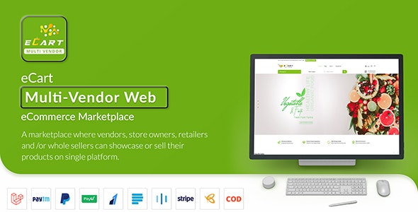 eCart Web – Multi Vendor eCommerce Marketplace v1.0.9 – 多供应商电子商务市场插图