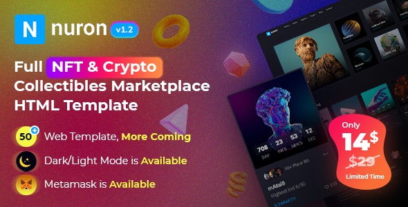 Nuron v1.5 – NFT 市场模板插图