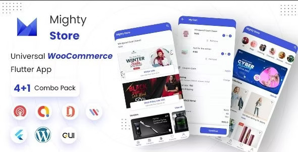 MightyStore WooCommerce v12.0 – Flutter 电子商务完整应用