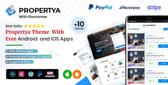 Propertya v1.1.0 – WordPress 房地产主题插图