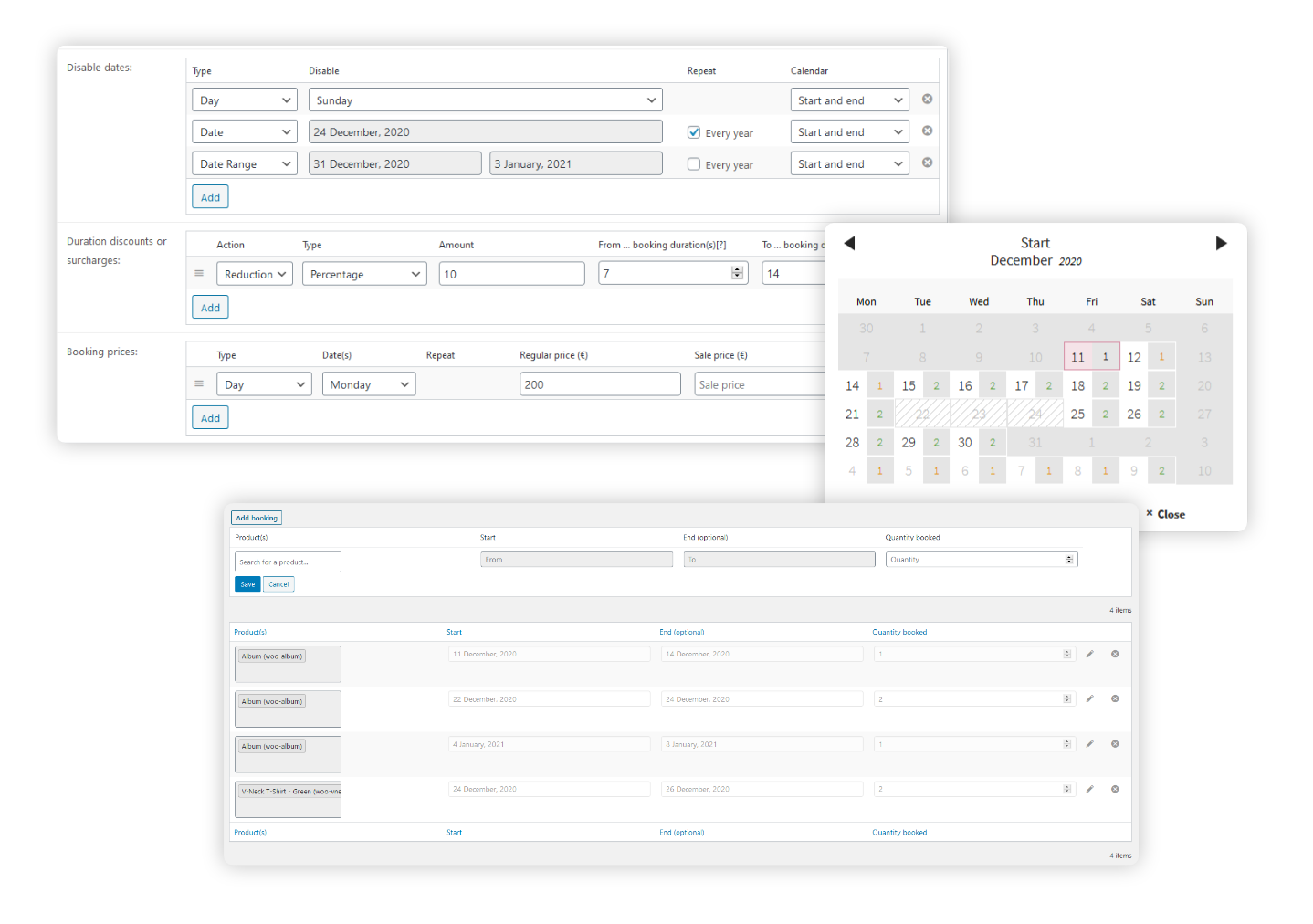 Woocommerce Easy Booking Pro v1.1.0 – Woocommerce轻松预订插件插图