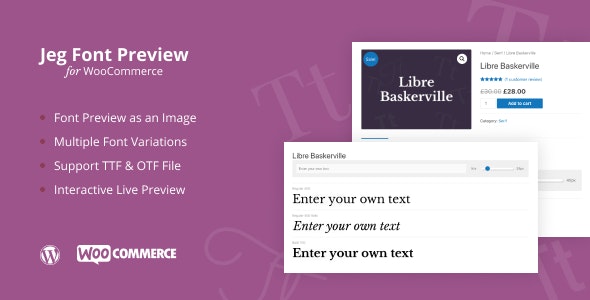 Jeg Font Preview v1.0.5 – WooCommerce 轻松销售字体插件插图