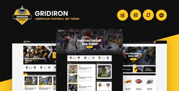 Gridiron v1.0.7 – WordPress 球队主题插图