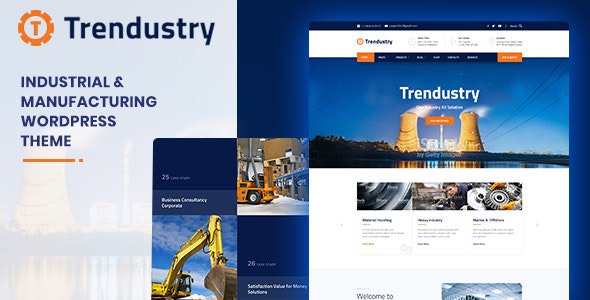 Trendustry v1.1.2 –  WordPress 工业和制造主题插图
