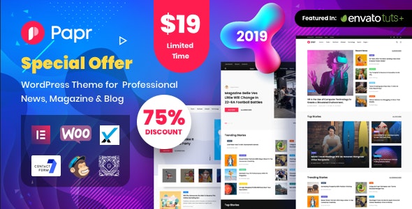 News Magazine Papr v1.4.4 – WordPress 新闻杂志主题插图