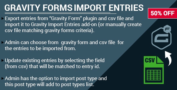 Gravity Forms Import Entries v1.3.3 – 重力表单的条目部分导入插件插图