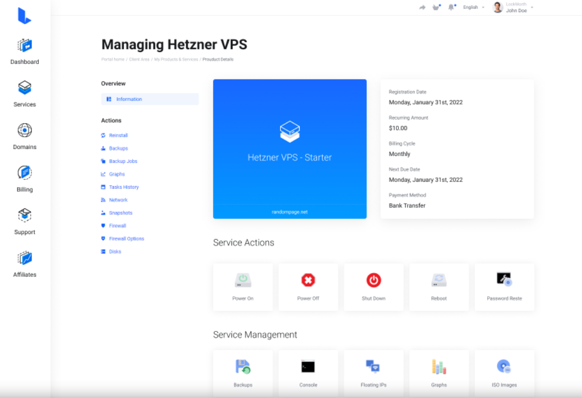 Hetzner VPS For WHMCS + Lagom Extension 1.7.0插图