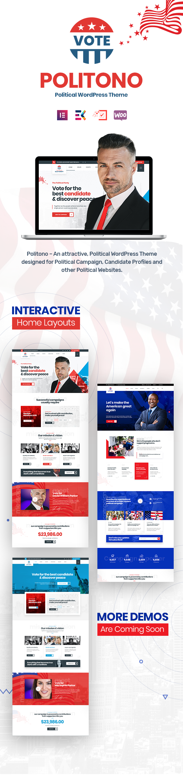 Politono v2.4 – 用于竞选活动的 WordPress 主题插图