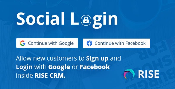 Social Login for RISE CRM V1.0.2 – RISE CRM社交登录插件插图