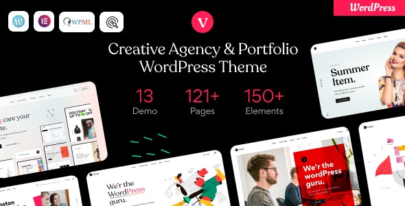 vCamp v1.3 – WordPress 创意机构和投资组合主题插图
