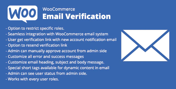 WooCommerce Email Verification v1.9 – WooCommerce 电子邮件验证插件插图