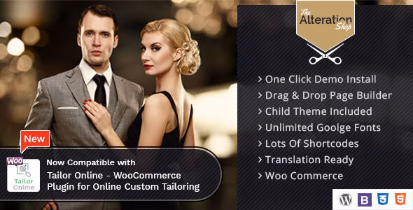 Alteration Shop v1.5 – WordPress WooCommerce 裁缝主题插图