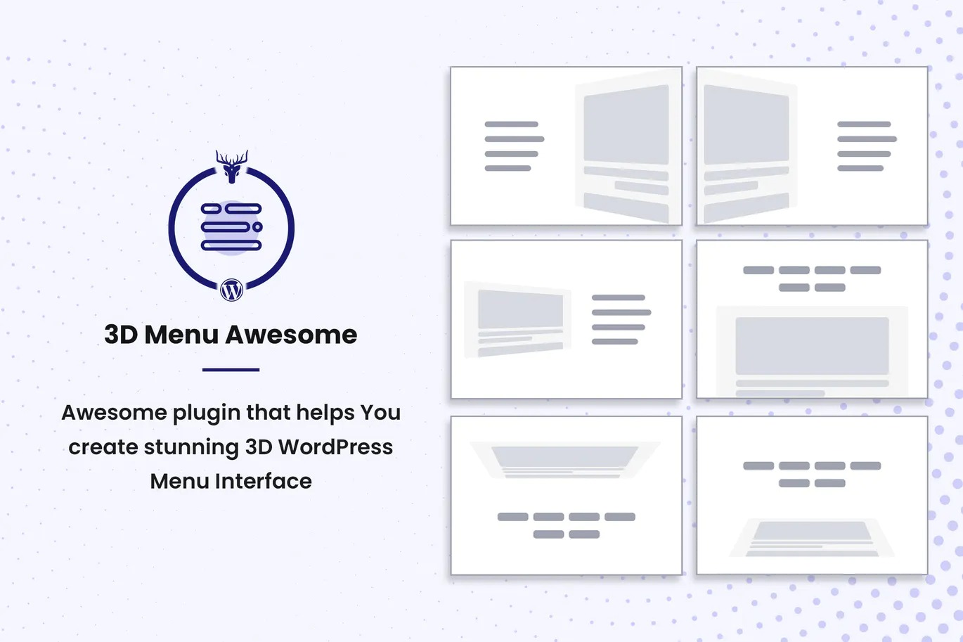 Stunning 3D Off Canvas Menu Pro v1.0.5（已汉化） – WordPress 3D菜单插件插图