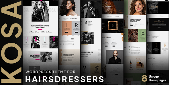 Kosa v1.0.3 –  WordPress 美发沙龙和美发师主题插图