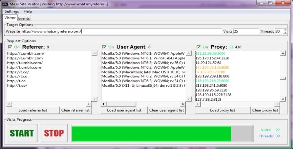 Mass Site Visitor v2.4.2 – Windows 流量机器人插图