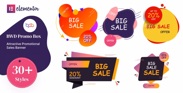 BWD promo box v1.0 – elementor 插件插图
