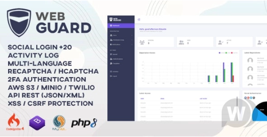 WebGuard v1.4.0 – 高级 PHP 登录和用户管理插图