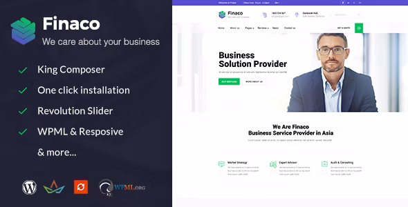 Finaco v2.1 – WordPress 咨询和商务主题插图