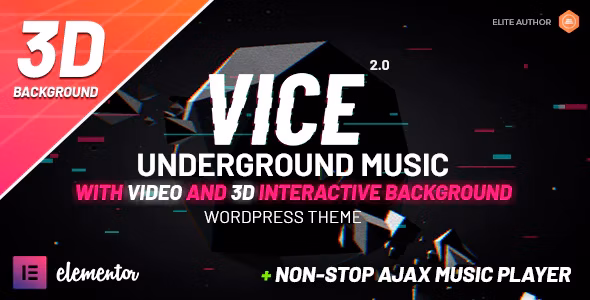 Vice v2.3.1 – WordPress 音乐网站主题插图