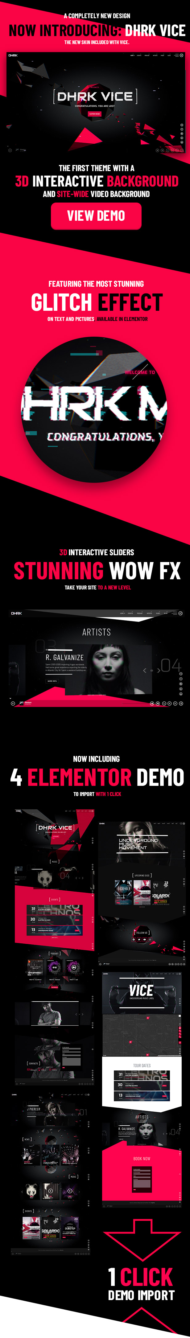 Vice v2.3.1 – WordPress 音乐网站主题插图(1)