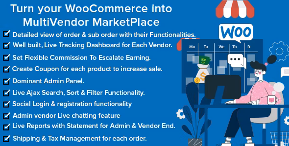 Mercado Pro v1.6.0 – 将您的 WooCommerce 变成多供应商市场插图