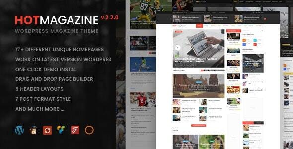 Hotmagazine v2.4 – WordPress 新闻杂志主题