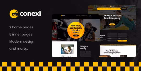 Conexi v2.0 – WordPress 出租车预订服务主题插图