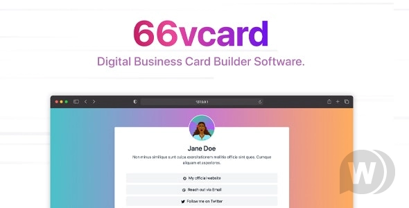 66vcard v35.0.0 – 数字名片生成器 (SAAS)插图
